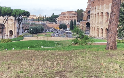 Colosseo, Arco di Costantino e Palatino visti dal Celio [video]